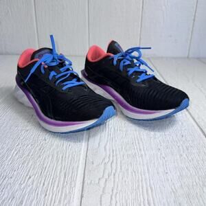 ASICS Novablast 2 Running Shoes Womens Size 9.5 Black Purple FF Blast Flaw